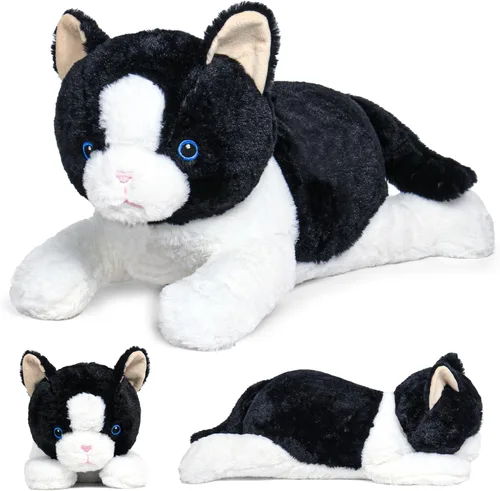Wepop Animales de Peluche con Peso de 5 Libras, Peluche de Gato Grande de 24 Pulgadas con Peso, Almohadas de Peluche para Abrazos, Regalos para