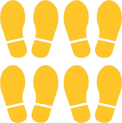 Miniatura 22 de PATIKIL Adhesivo de huellas de 6 x 2.5 pulgadas, 4 pares de zapatos de PVC para decoración de clase, guía de escaleras, color negro