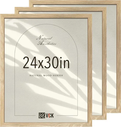 Miniatura 59 de VCK Juego de 3 portarretratos de madera negra de 8 x 10 pulgadas con exclusiva veta de madera, marco para el hogar, estudio y galería, mesa o colgar