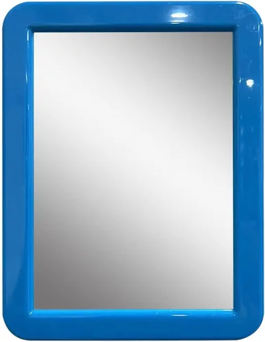 Espejo magnético para casillero de niños o niñas, azul de 5 x 7 pulgadas, espejo magnético de vidrio real para casillero escolar, oficina, hogar