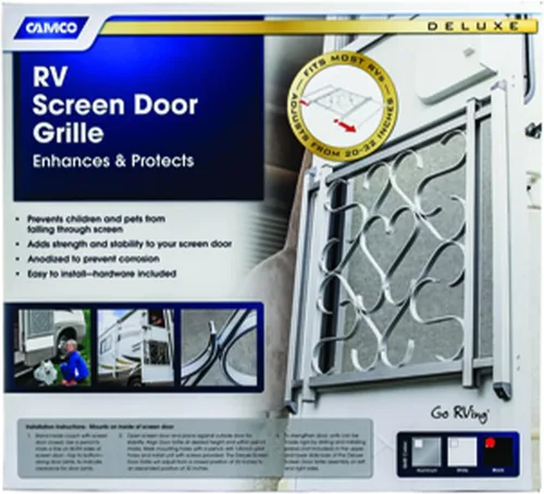 Miniatura 9 de Rejilla de Camco para pantalla de puerta de lujo., Negro