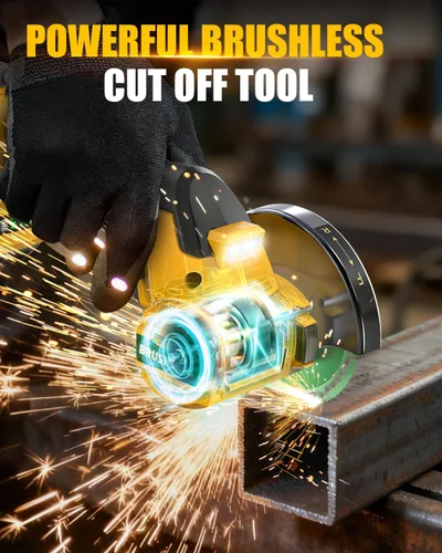 Miniatura 4 de Ecarke Herramienta de corte inalámbrica compatible con batería DeWalt de 20 V, motor sin escobillas de sierra circular de 4 pulgadas con cuchillas