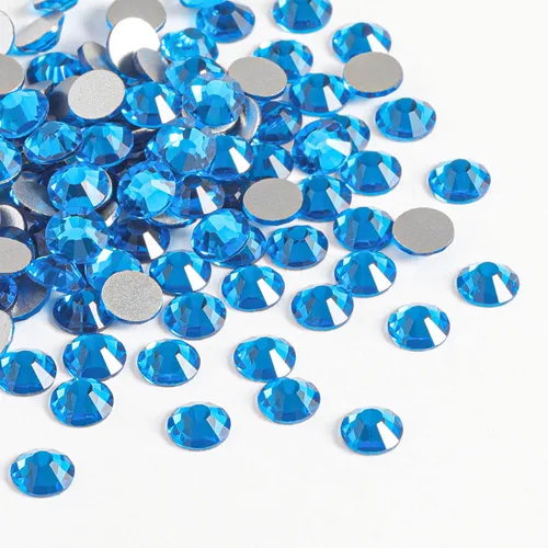 Miniatura 4 de Beadsland 2880 piezas de diamantes de imitación de cristal con reverso plano, gemas redondas para decoración de uñas y manualidades, cristal, SS16