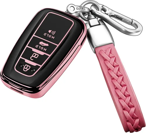 Miniatura 12 de Compatible con Funda para Llave de Toyota con Llavero, Carcasa Blanda de TPU para 2019-2025 Rav4 2019-2024 Camry 4 Runner 2020-2022 Highlander Azul