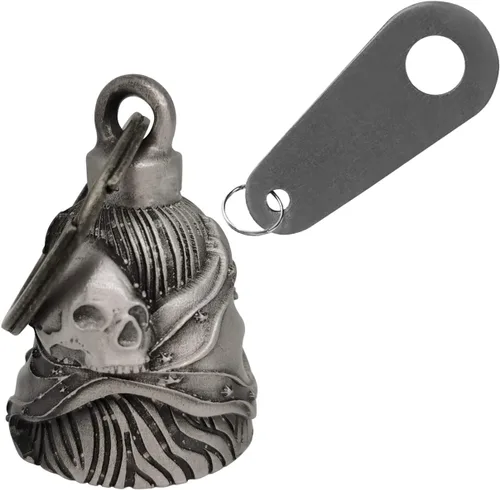 Miniatura 13 de Campana de motocicleta con colgador para motociclista, campanas de motociclista de buena suerte y accesorios de motocicleta, campana de la suerte