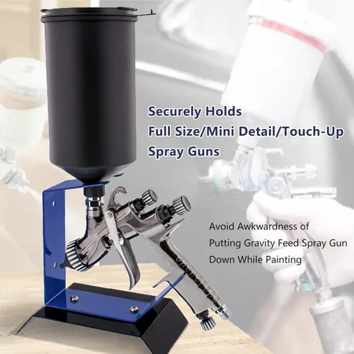Miniatura 3 de Soporte para pistola de pintura para rociador Fuji, soporte para pistolas de pulverización de alimentación por gravedad de sobremesa, soporte