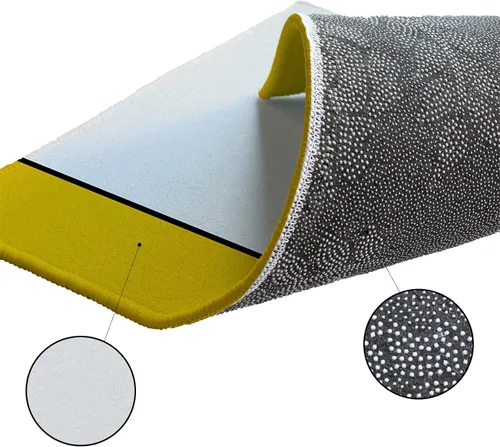 Miniatura 6 de Geomrtic - Alfombra redonda amarilla de 6 pies, lavable para interiores y exteriores, para dormitorio, cocina, baño, sala de estar, diseño de rayas