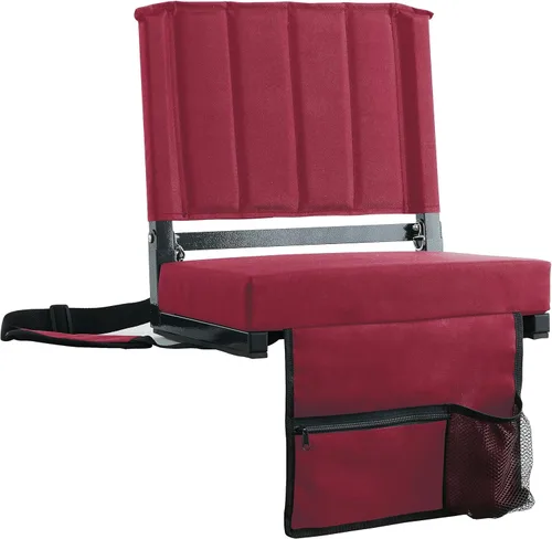 Miniatura 12 de SPORT BEATS Stadium Seats with Back Support Bleacher Chairs with Back and Cushion Thick Padded Bleacher Seats Includes Shoulder Strap