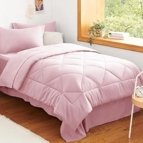 Miniatura 60 de CozyLux - Juego de edredón en una bolsa, para dormitorio universitario, todas las estaciones, edredón, sábanas y fundas para almohada y decorativas