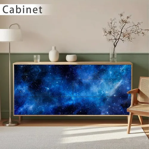 Miniatura 7 de Nuxovilar Papel Tapiz de Mármol Galaxia Azul Oscuro con Textura Despegar y Pegar, 15.75"x39.37", Papel de Contacto Autoadhesivo, Patrón Cósmico Tipo