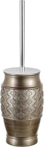 Miniatura 6 de Creative Scents Dublin Silver - Juego completo de accesorios de baño, juego de baño de 6 piezas de plata cepillada: escobilla de inodoro y soporte