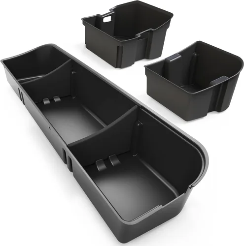 oEdRo Almacenamiento debajo del asiento apto para Ford F-150 F150 SuperCrew/Crew Cab 2015-2025, F-250/F-350/F-450/F-550 Super Duty 2017-2024,