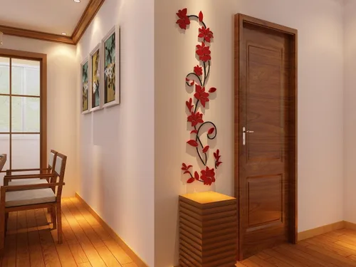 Miniatura 3 de Murales de pared de flores de ratán 3D para sala de estar, dormitorio, sofá, telón de fondo de televisión, calcomanías originales, regalo