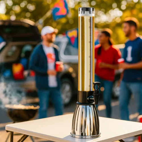 Miniatura 6 de OGGI Beer Tower - Dispensador de bebidas de 88 onzas con espita y tubo de hielo, torre Margarita, torre Mimosa, dispensadores de bebidas perfectos