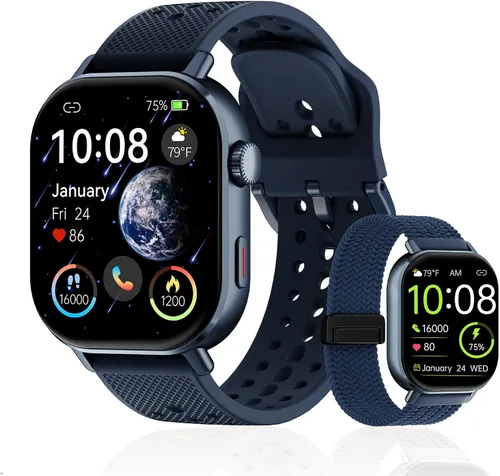 Miniatura 12 de AMOLED - Reloj inteligente con GPS para correr, 164.0 ft, impermeable, rastrea los pasos del sueño, frecuencia cardíaca, oxígeno, batería de larga