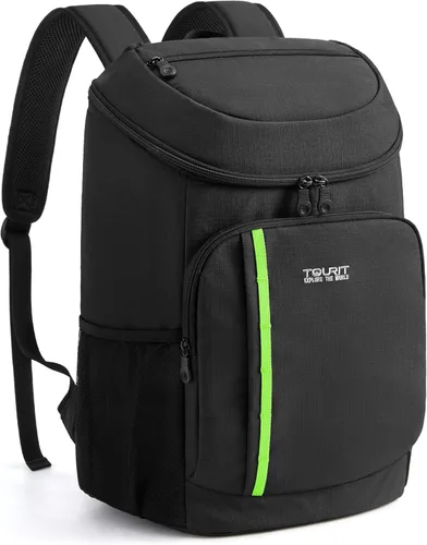 TOURIT - Mochila de hielera térmica ligera a prueba de fugas para 30 latas, para hombres y mujeres