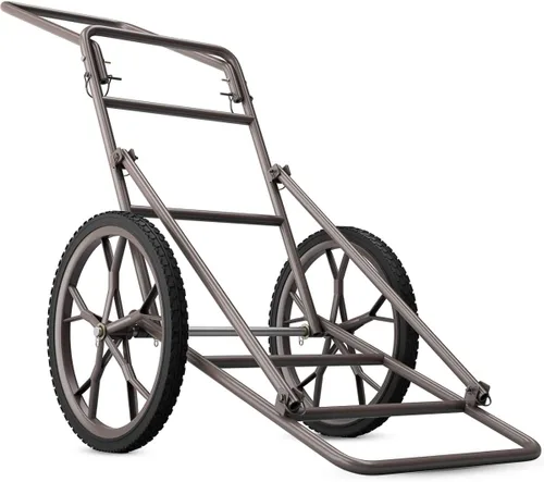 Miniatura 9 de Goplus Carrito Plegable para Ciervos, Transportador de Ciervos de 500 LBS con Ruedas de Goma Grandes, Carrito de Caza de Metal Resistente