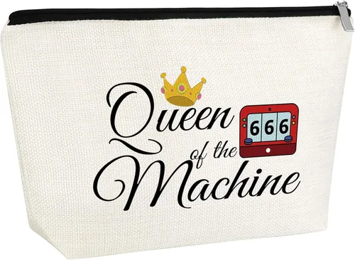 Miniatura 8 de Bridge Queen - Bolsa de maquillaje Mahjong para jugador, regalo de jubilación, regalo de Navidad y cumpleaños para amantes del póquer, Mahjong