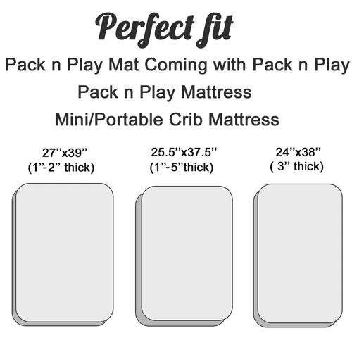 Miniatura 4 de Pro Goleem Sábanas de satén ajustables para Pack n Play, ideales para el cabello del bebé, sensación de seda suave, 27 x 39 pulgadas, sábana Negro