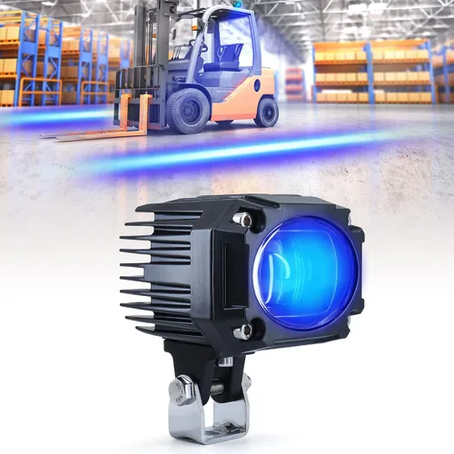 eTzone Nueva carretilla elevadora LED luz azul luz de línea recta carretilla elevadora luz de seguridad 10W DC 10-80V Almacén Área peligrosa
