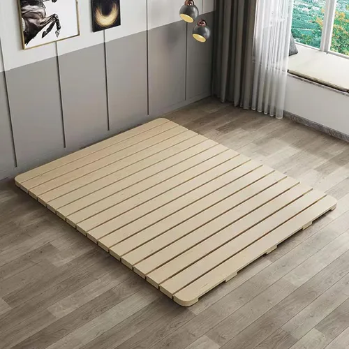 Miniatura 9 de Base de cama japonesa plegable con listones para piso, plataforma de piso de madera, tatami para invitados