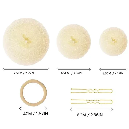 Miniatura 4 de Base de pelo rubio esponja invisible clip peine Bump It Up volumen herramienta moño donut styling inserción extensiones de cabello accesorios
