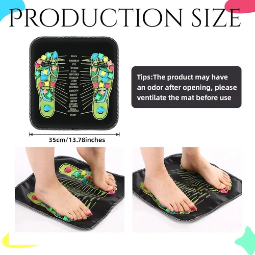 Miniatura 2 de TrelaCo Alfombrilla de Masaje de Pies Reflexología Camino de Piedra Masaje de Pies Alfombrilla de Acupuntos para Acupresión Relaja para Personas