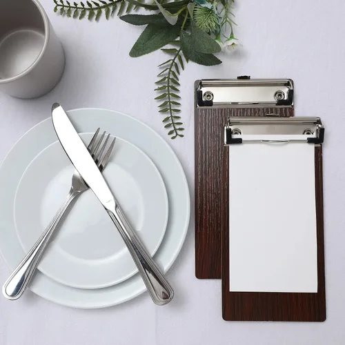 Miniatura 5 de Epakh Mini portapapeles pequeño Portapapeles de madera de media página Portapapeles de madera para niños, portapapeles para restaurante, escuela