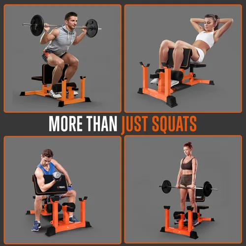Miniatura 5 de SQUATZ Máquina de sentadillas, banco de sentadillas plegable para oficina en casa, gimnasio, estación de entrenamiento y ejercicio de prensa
