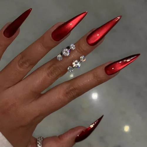 Miniatura 29 de Uñas postizas a presión para Halloween, con forma de hueso gótico, de terror, de cobertura completa, color blanco y negro, acrílico, para fiestas