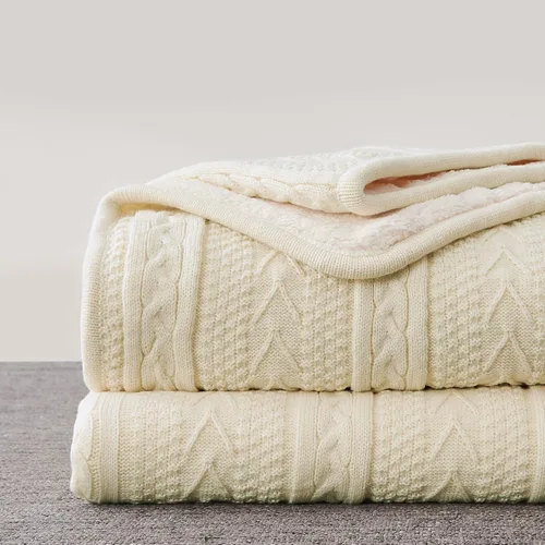 Miniatura 22 de Longhui bedding Manta de punto trenzado acrílico negro de 50 x 63 pulgadas, gruesa, suave, grande, acogedora manta de forro polar de punto