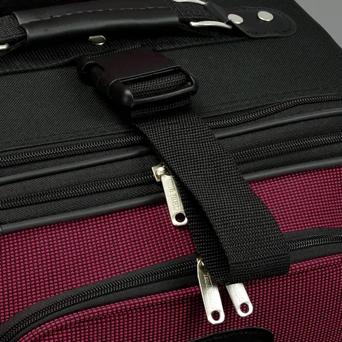 Miniatura 3 de Travel Select Amsterdam - Equipaje vertical y expandible con ruedas, Burgundy, Checked-Medium 25-Inch
