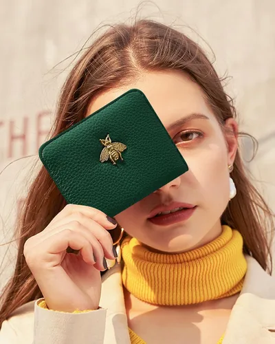 Miniatura 6 de Bistup Cartera para tarjetas de crédito para mujer, de cuero, para mujeres, adolescentes, niñas, tarjeteros, monedero de acordeón, pequeño, mediano