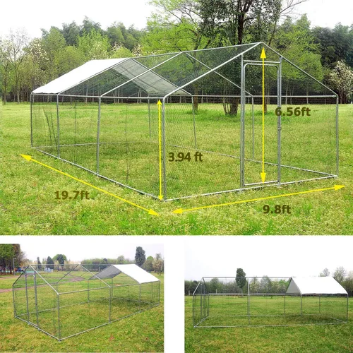 Miniatura 2 de Gallinero grande con cubierta, casa para gallinas, para conejos.
