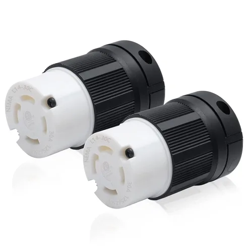 Miniatura 13 de STARELO Enchufe de bloqueo de 30 amperios/conector para grupo electrógeno, NEMA L14-30P y L14-30C, 125/250V 3 polos 4 cables con conexión a tierra