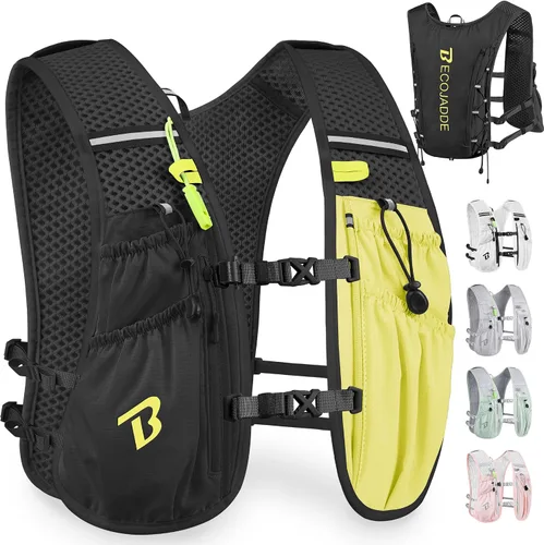 Miniatura 29 de BECOJADDE Chaleco de Hidratación Mochila para Correr para Hombres Mujeres, Mochila de Hidratación Ligera de 5L para Correr, Chaleco de Hidratación