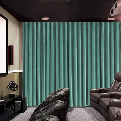 Miniatura 24 de cololeaf Panel de cortinas opacas de terciopelo con forro para cine en casa, cortina de ganchos planos para barra transversal o pista, 100 pulgadas