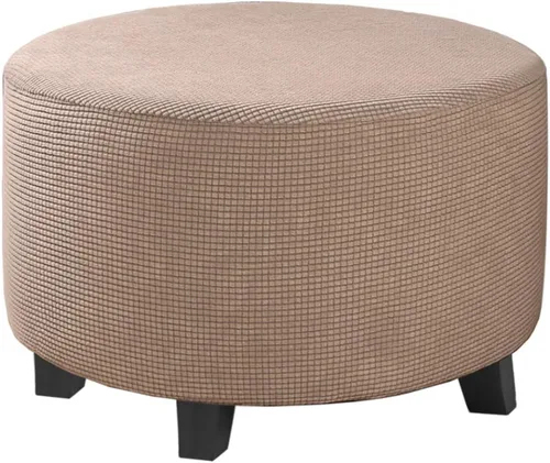 Miniatura 41 de H.VERSAILTEX Funda otomana rectangular de 29 a 34 pies para reposapiés, fundas protectoras para reposapiés, con tela jacquard elástica, gruesa