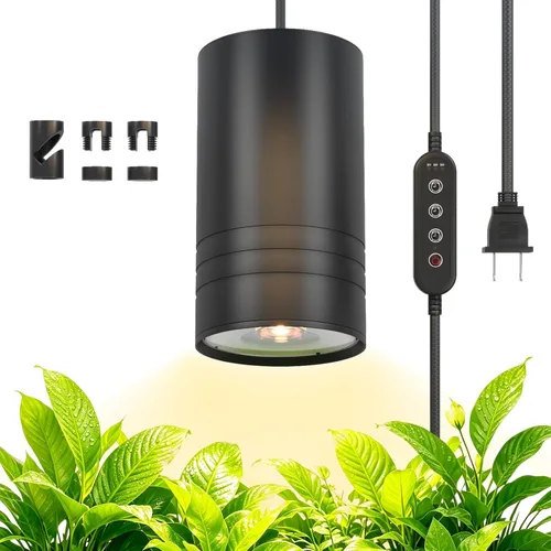 Luces de plantas de 40 W para cultivo de interiores, lámpara colgante para plantas de interior, planta alta grande, jardín, flores, invernadero, con