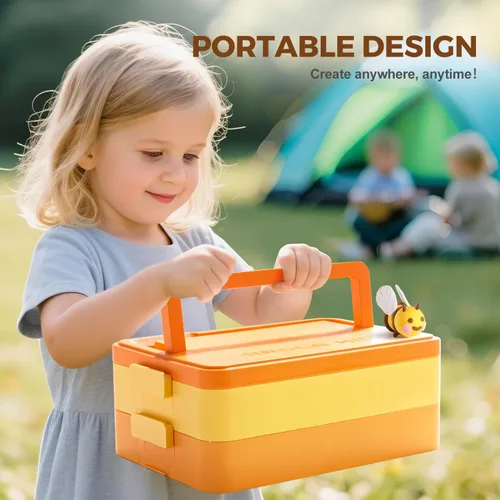Miniatura 11 de Arcilla seca al aire para niños, kit de arcilla para modelar con caja de almacenamiento y herramientas de escultura, arcilla mágica para moldear