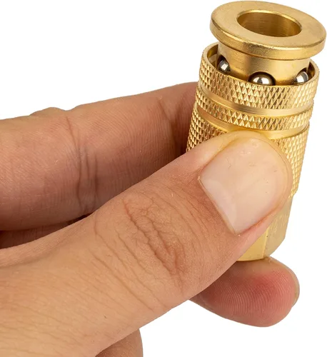 Miniatura 2 de 1/4 accesorios de conexión rápida, acoplamiento de aire industrial 10 piezas, acoplador de aire de conexión rápida de flujo básico de 1/4