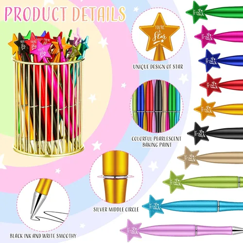 Miniatura 3 de Seajan Bolígrafos de estrellas a granel You're a Star, regalos para profesores, empleados, regalo de agradecimiento para fiesta de cumpleaños
