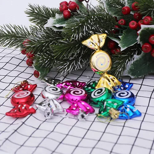 Miniatura 2 de Happyyami 12 adornos de piruleta de Navidad de plástico para decoración de árbol de Navidad, decoración colgante para el hogar y fiesta