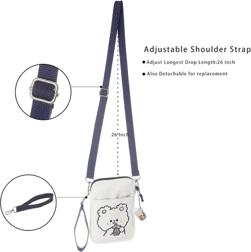 Miniatura 7 de AOCINA Bolso cruzado para niñas, bonitos bolsos Kawaii para mujeres, regalos para adolescentes, niñas, niños y mujeres (regalos para mamá e hija)