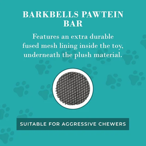 Miniatura 7 de Haute Diggity Dog Barkbells Pawtein Bar - Juguete de peluche para perros pequeños, medianos y grandes, juguetes interactivos divertidos