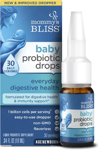 Miniatura 3 de Mommy's Bliss Gotas orgánicas de vitamina D para bebés, 100 porciones (paquete de 1) con gotas probióticas para bebés, 30 porciones (paquete de 1)