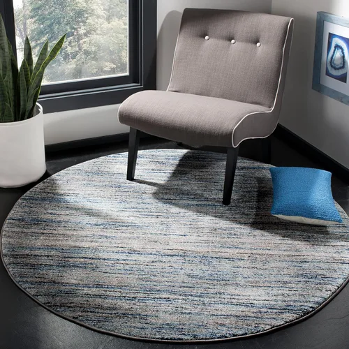 Miniatura 7 de SAFAVIEH Galaxy Collection - Alfombra de pasillo, 2 pies 3 pulgadas x 6 pies, color azul y gris, diseño moderno, no desprende pelusa y de fácil