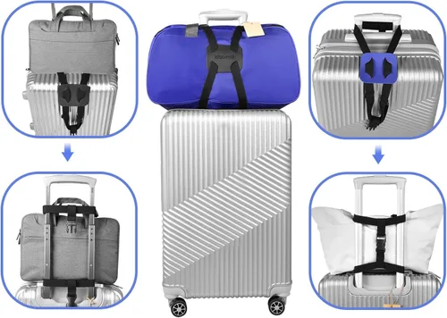 Miniatura 3 de Correas de equipaje, bolsa elástica para añadir una bolsa, maleta fácil de viajar, correa elástica, maleta de alta elasticidad, cinturón ajustable