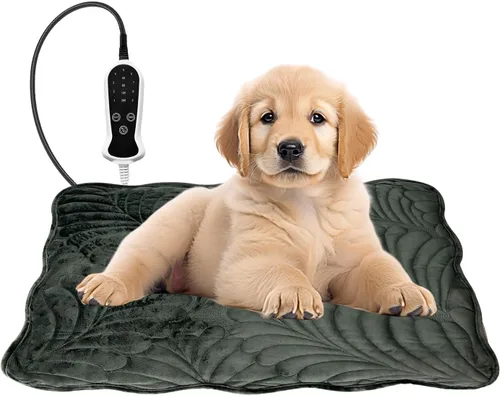 Miniatura 22 de Almohadilla térmica para perros para perros, almohadilla térmica impermeable para mascotas, interruptor de termostato inteligente, 9 velocidades