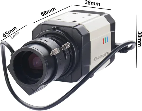 Miniatura 4 de CCTV Mini HD 1/3 CCD 960h Auto Iris 1000tvl 0.110-0.472 in lente varifocal Bullet Box cámara de seguridad cámara de vigilancia interior/exterior